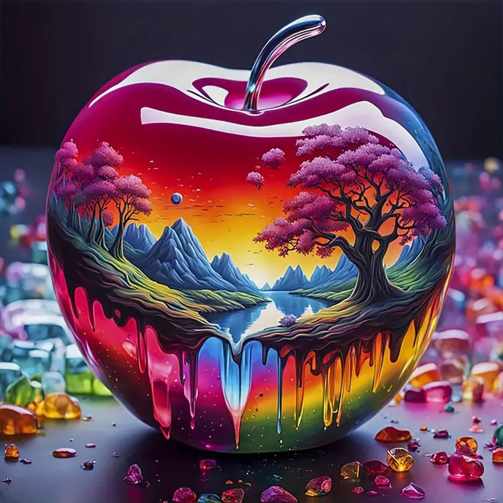 Diamond Painting - Full Round - crystal apple landscape painting (30*30CM)