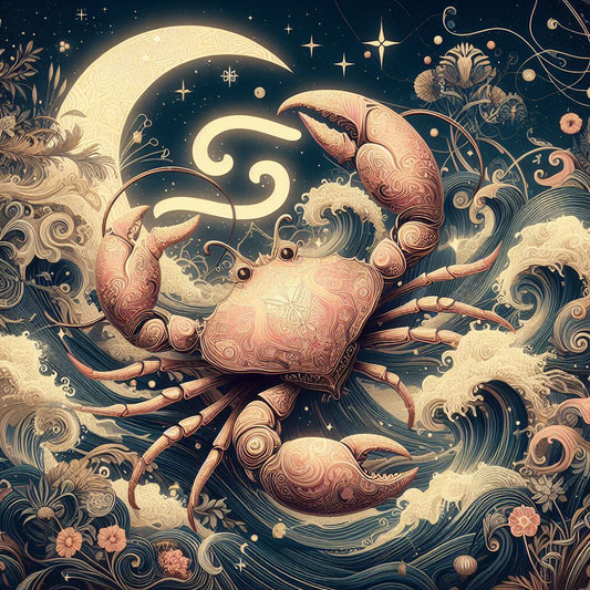 Diamond Painting - Full Round - Twelve zodiac signs-Cancer (30*30CM)
