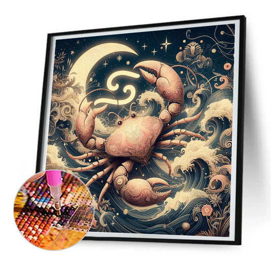 Diamond Painting - Full Round - Twelve zodiac signs-Cancer (30*30CM)