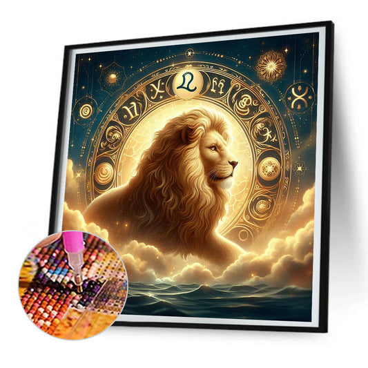 Diamond Painting - Full Round - Twelve zodiac signs-Leo (30*30CM)