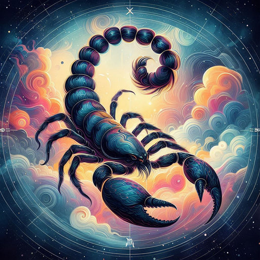 Diamond Painting - Full Round - Twelve zodiac signs - Scorpio (30*30CM)