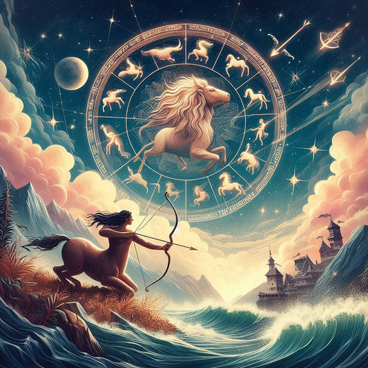 Diamond Painting - Full Round - Twelve zodiac signs-Sagittarius (30*30CM)