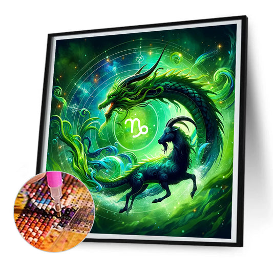 Diamond Painting - Full Round - Twelve zodiac signs - Capricorn (30*30CM)