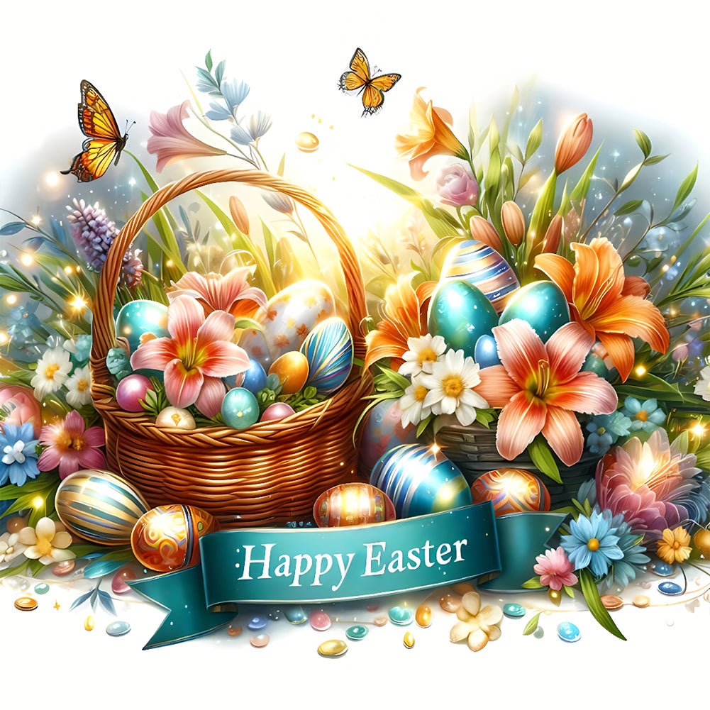 Diamond Painting - Full Round - happy Easter (30*30CM)