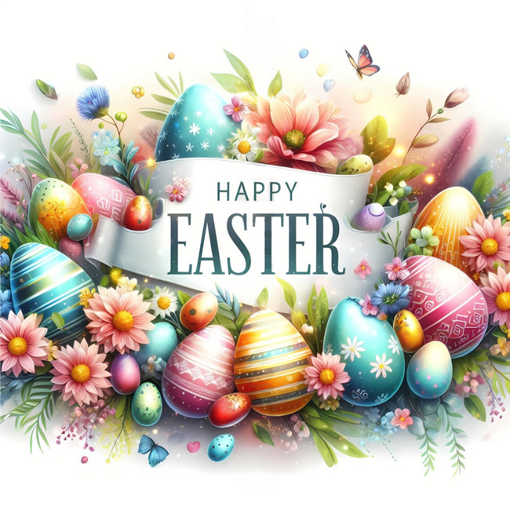 Diamond Painting - Full Round - happy Easter (30*30CM)
