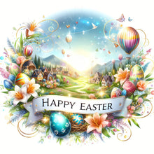 Load image into Gallery viewer, Diamond Painting - Full Round - happy Easter (30*30CM)
