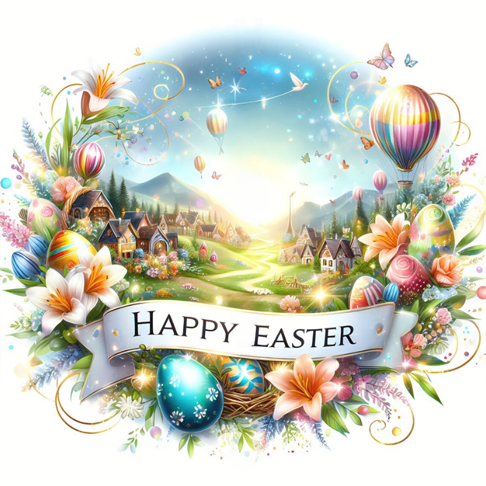 Diamond Painting - Full Round - happy Easter (30*30CM)