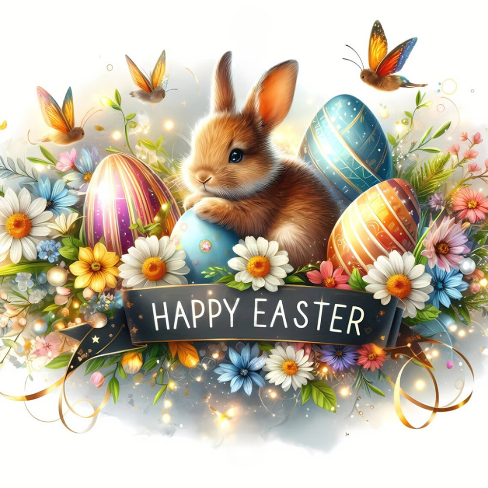 Diamond Painting - Full Round - happy Easter (30*30CM)