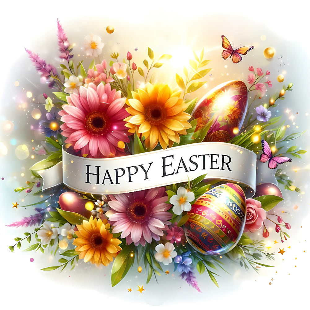 Diamond Painting - Full Round - happy Easter (30*30CM)