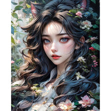 Load image into Gallery viewer, AB Diamond Painting - Full Round - flower and girl (40*50CM)
