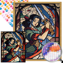 Load image into Gallery viewer, AB Diamond Painting - Full Round - Sword Girl Glass Art (40*50CM)
