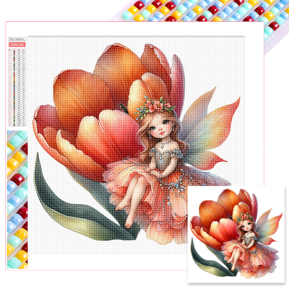 Diamond Painting - Full Square - Flower Fairy (30*30CM)