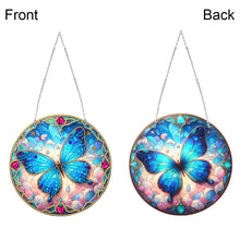 Load image into Gallery viewer, Sun Catcher 5D Diamond Painting Dots Pendant for Office Decor (Blue Butterfly)
