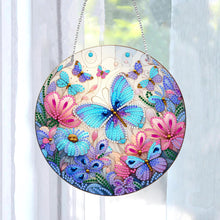 Load image into Gallery viewer, Sun Catcher 5D Diamond Painting Dots Pendant for Office Decor (Butterfly KJ0105)
