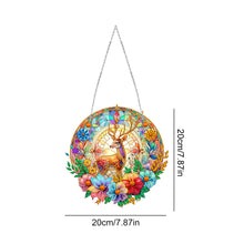 Load image into Gallery viewer, Sun Catcher 5D DIY Diamond Painting Dots Pendant for Office Decor (Flower Moose)
