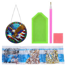Load image into Gallery viewer, Sun Catcher Diamond Painting Dot Pendant for Office Decor (American EagleKJ0107)
