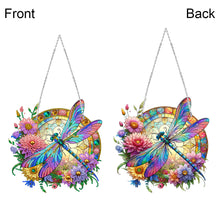 Load image into Gallery viewer, Sun Catcher Diamond Painting Dot Pendant for Office Decor (Dragonfly KJ0109)
