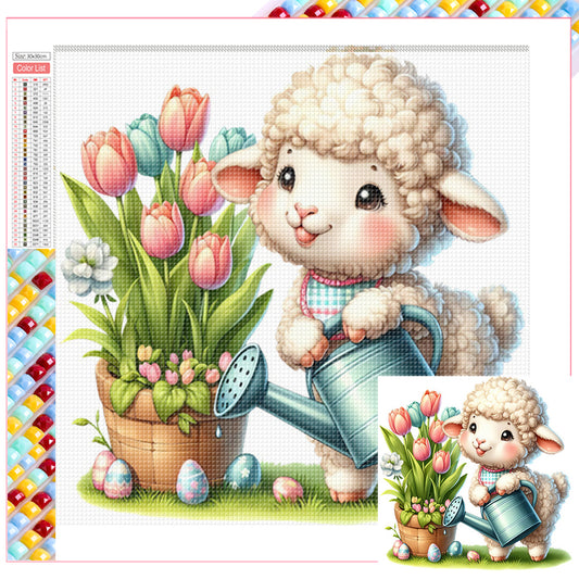 Diamond Painting - Full Square - easter lamb (30*30CM)