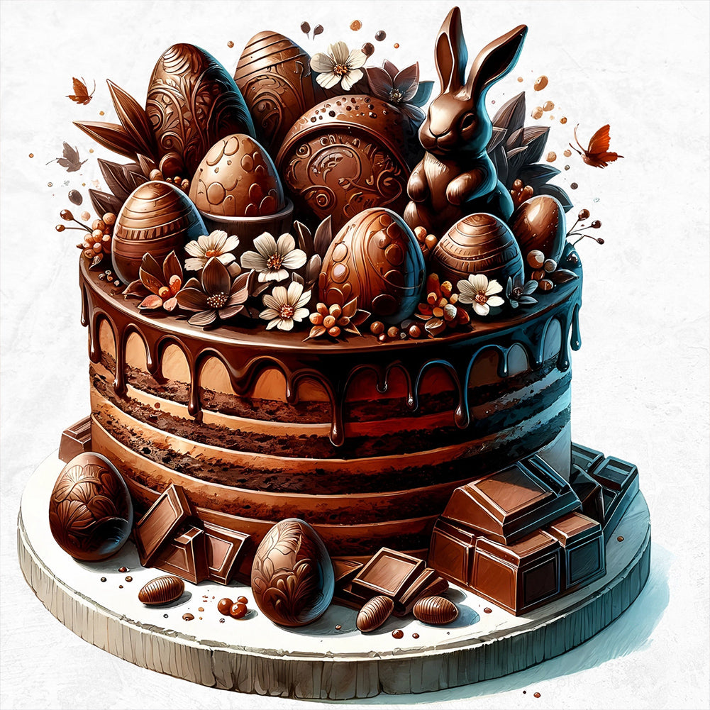 Diamond Painting - Full Round - Easter Chocolate Cake (30*30CM)