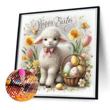 Load image into Gallery viewer, Diamond Painting - Full Round - Happy Easter cute little lamb (30*30CM)
