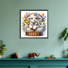 Load image into Gallery viewer, Diamond Painting - Full Round - Little lamb in daffodil blue (30*30CM)
