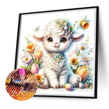 Load image into Gallery viewer, Diamond Painting - Full Round - little lamb among flowers (30*30CM)
