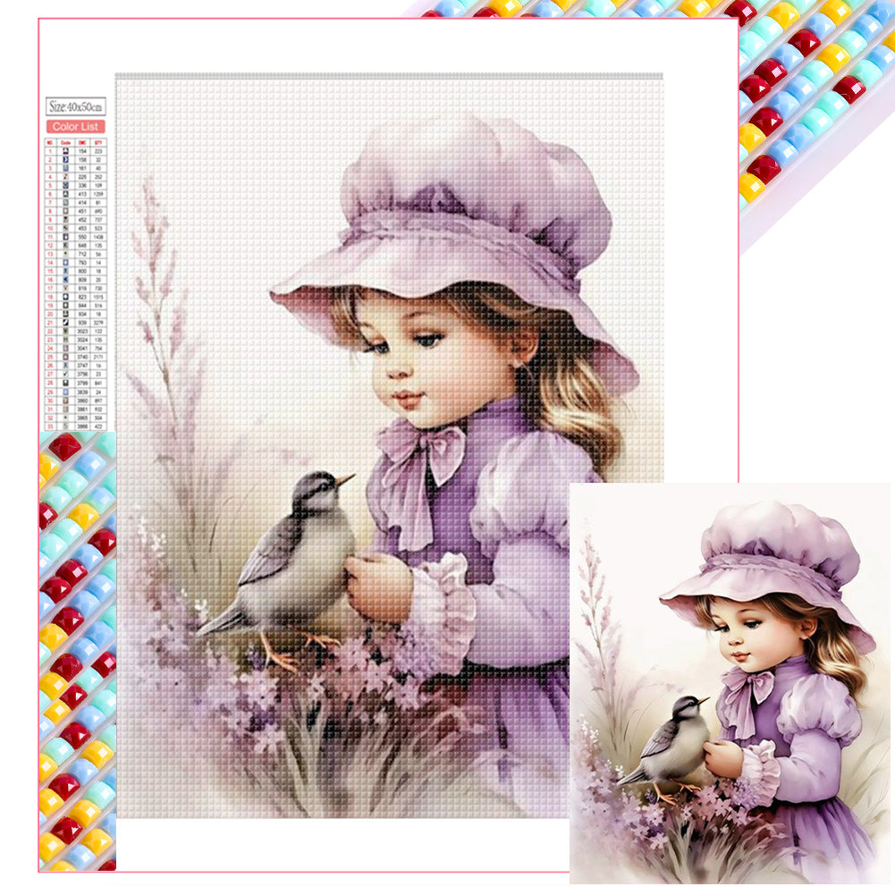 Diamond Painting - Full Square - little girl (40*50CM)
