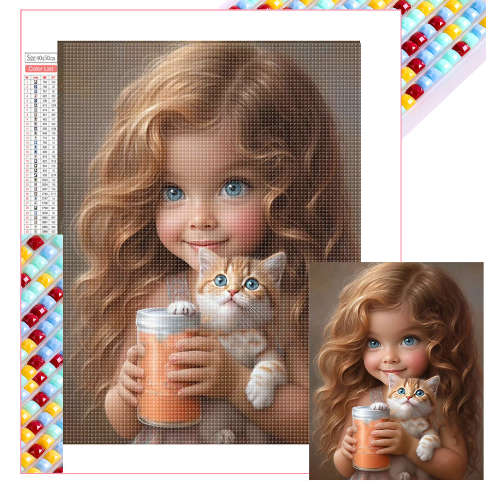 Diamond Painting - Full Square - little girl (40*50CM)