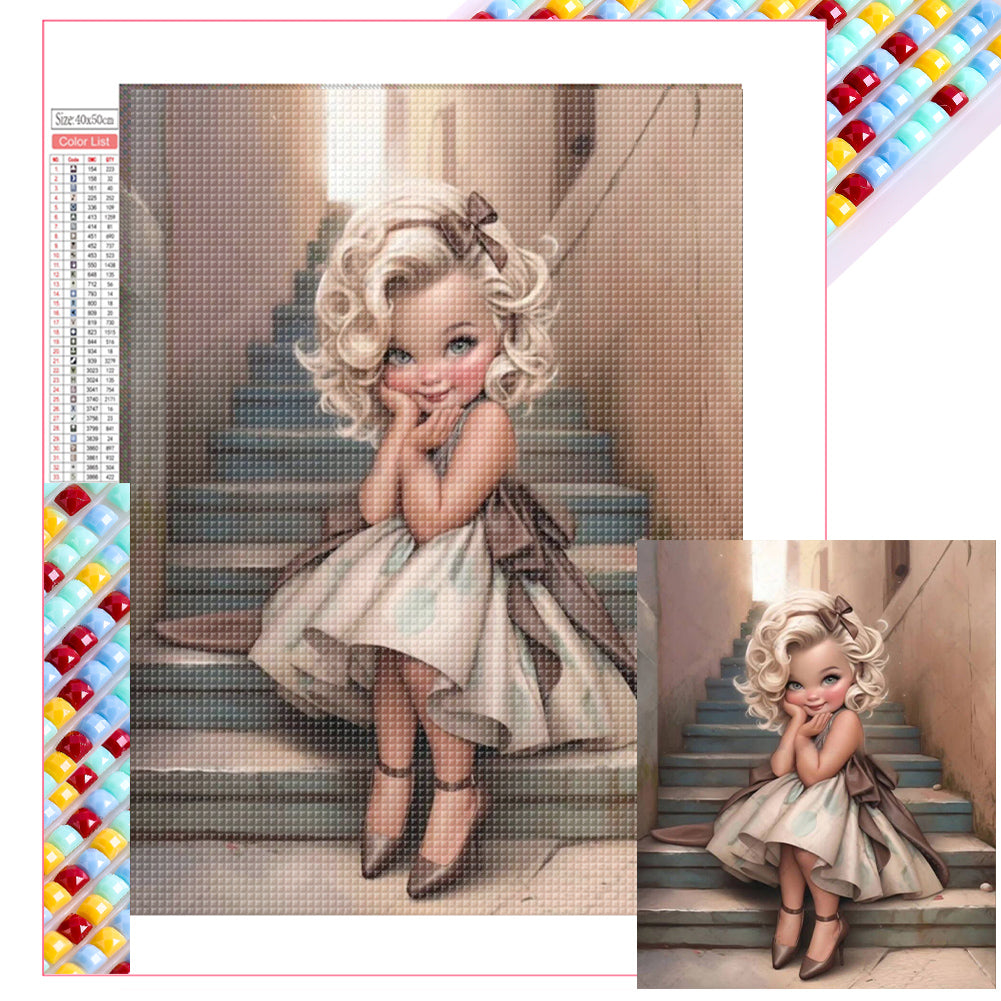 Diamond Painting - Full Square - little girl (40*50CM)
