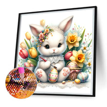 Load image into Gallery viewer, Diamond Painting - Full Round - Little bunny painting Easter eggs (30*30CM)
