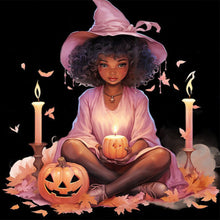 Load image into Gallery viewer, Diamond Painting - Full Round - black witch (30*30CM)
