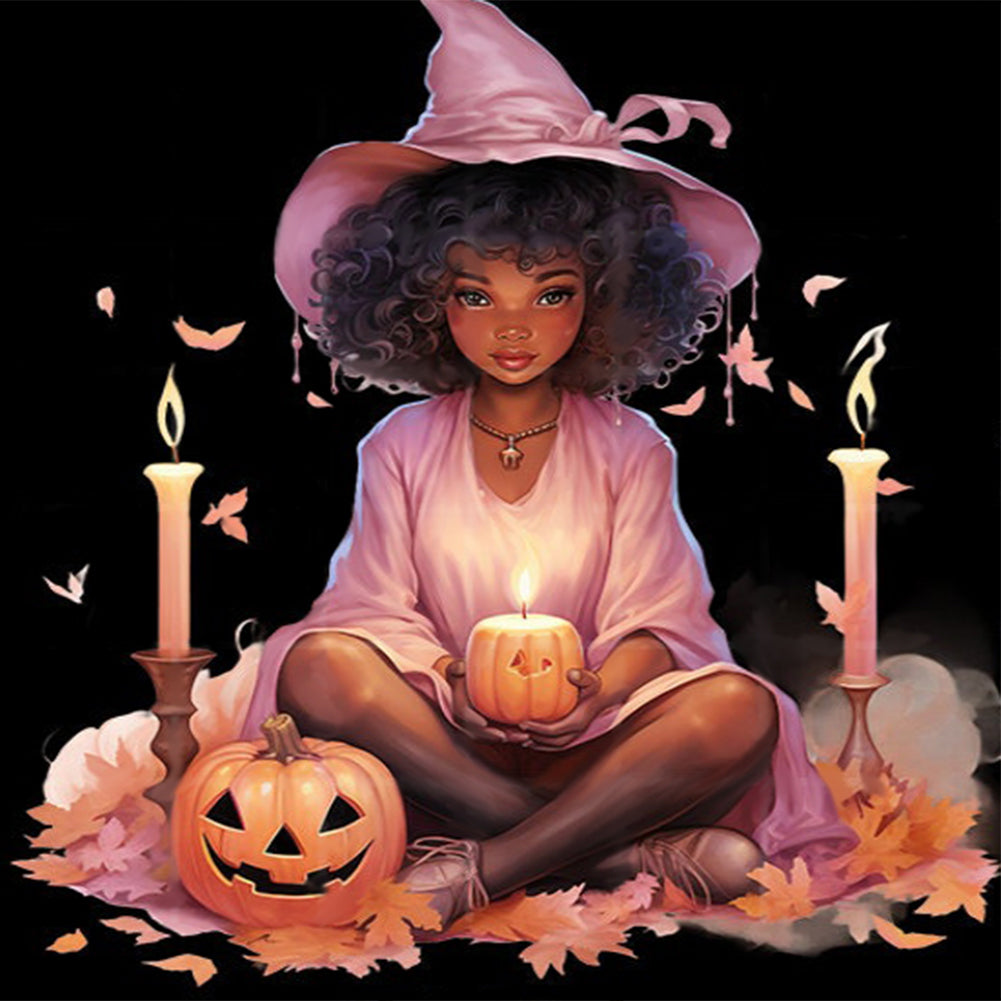 Diamond Painting - Full Round - black witch (30*30CM)