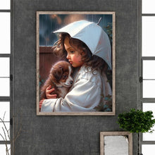 Load image into Gallery viewer, Diamond Painting - Full Round - little girl holding umbrella (30*40CM)
