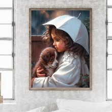 Load image into Gallery viewer, Diamond Painting - Full Round - little girl holding umbrella (30*40CM)
