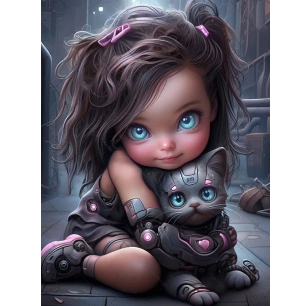 Diamond Painting - Full Round - punk little girl (30*40CM)