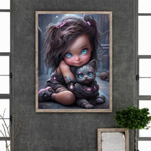 Load image into Gallery viewer, Diamond Painting - Full Round - punk little girl (30*40CM)
