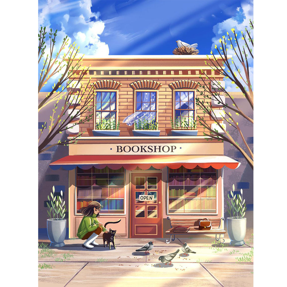 Diamond Painting - Full Round - Spring Bookstore (30*40CM)