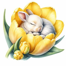 Load image into Gallery viewer, Diamond Painting - Full Round - budding rabbit (30*30CM)
