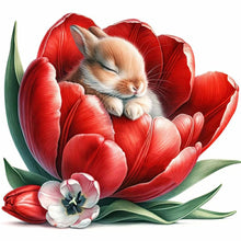 Load image into Gallery viewer, Diamond Painting - Full Round - budding rabbit (30*30CM)
