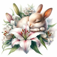 Load image into Gallery viewer, Diamond Painting - Full Round - budding rabbit (30*30CM)
