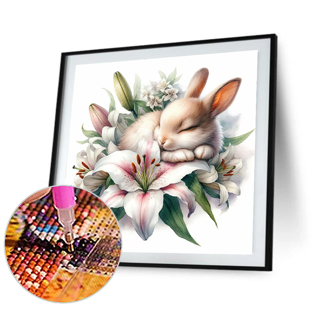 Diamond Painting - Full Round - budding rabbit (30*30CM)