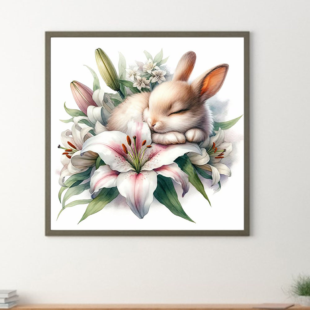 Diamond Painting - Full Round - budding rabbit (30*30CM)