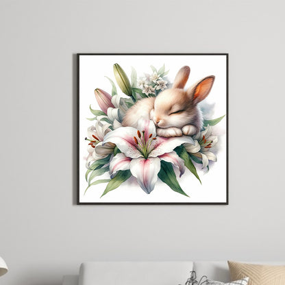Diamond Painting - Full Round - budding rabbit (30*30CM)
