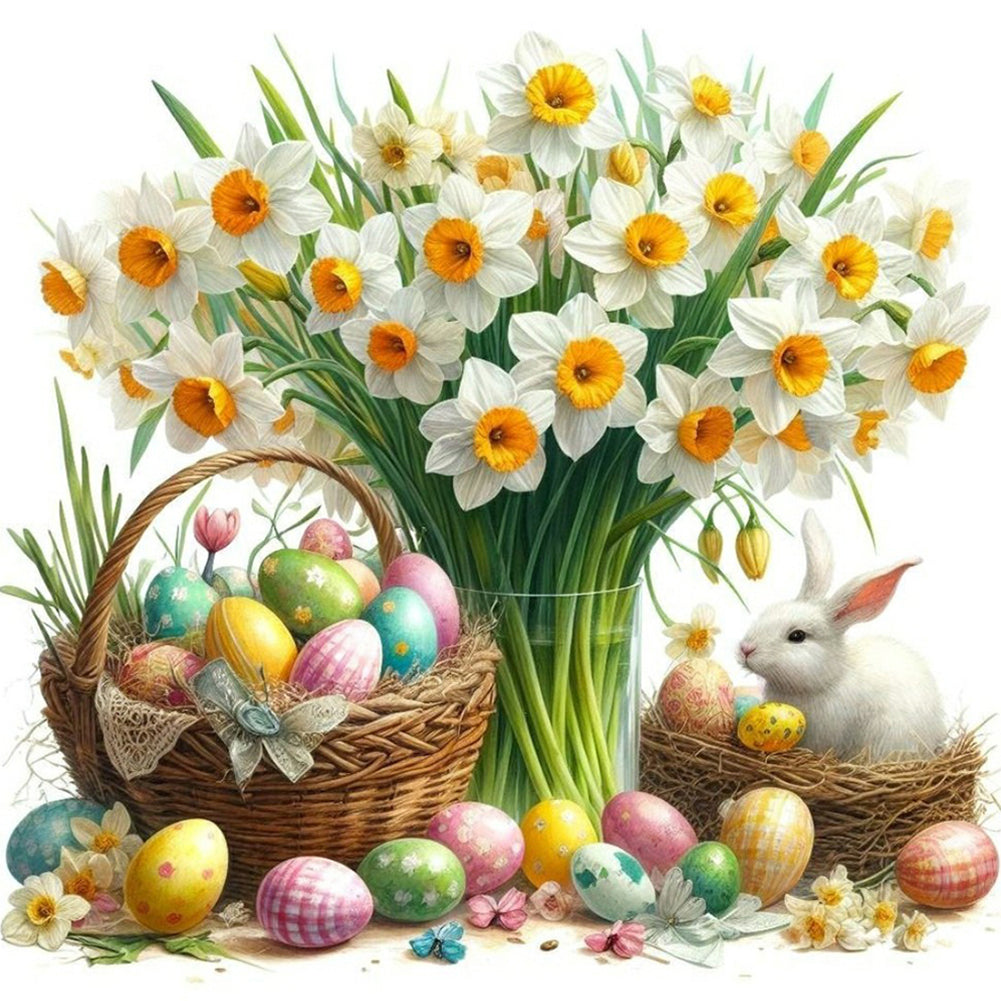 Diamond Painting - Full Round - Easter egg bouquet (30*30CM)