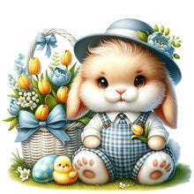 Load image into Gallery viewer, Diamond Painting - Full Round - cartoon bunny (30*30CM)
