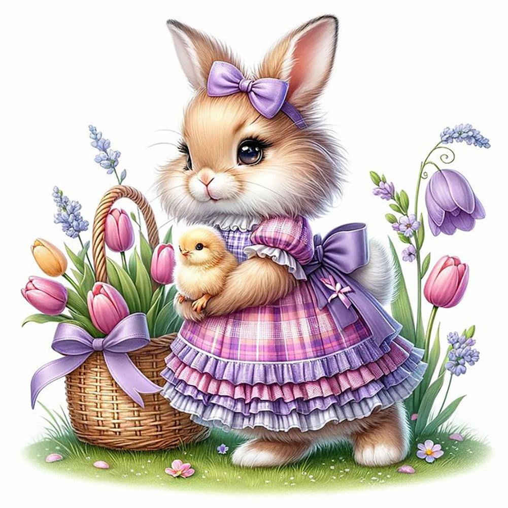 Diamond Painting - Full Round - cartoon bunny (30*30CM)