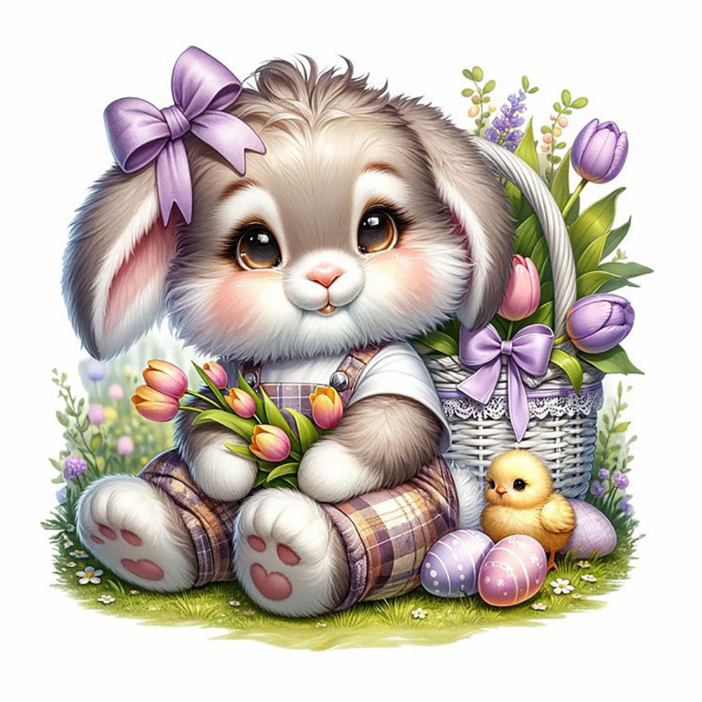 Diamond Painting - Full Round - cartoon bunny (30*30CM)