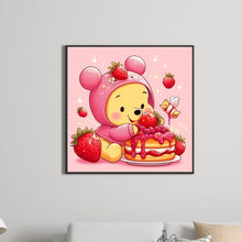 Load image into Gallery viewer, Diamond Painting - Full Round - Winnie the Pooh and Strawberries (30*30CM)
