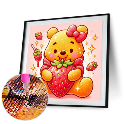 Diamond Painting - Full Round - Winnie the Pooh and Strawberries (30*30CM)
