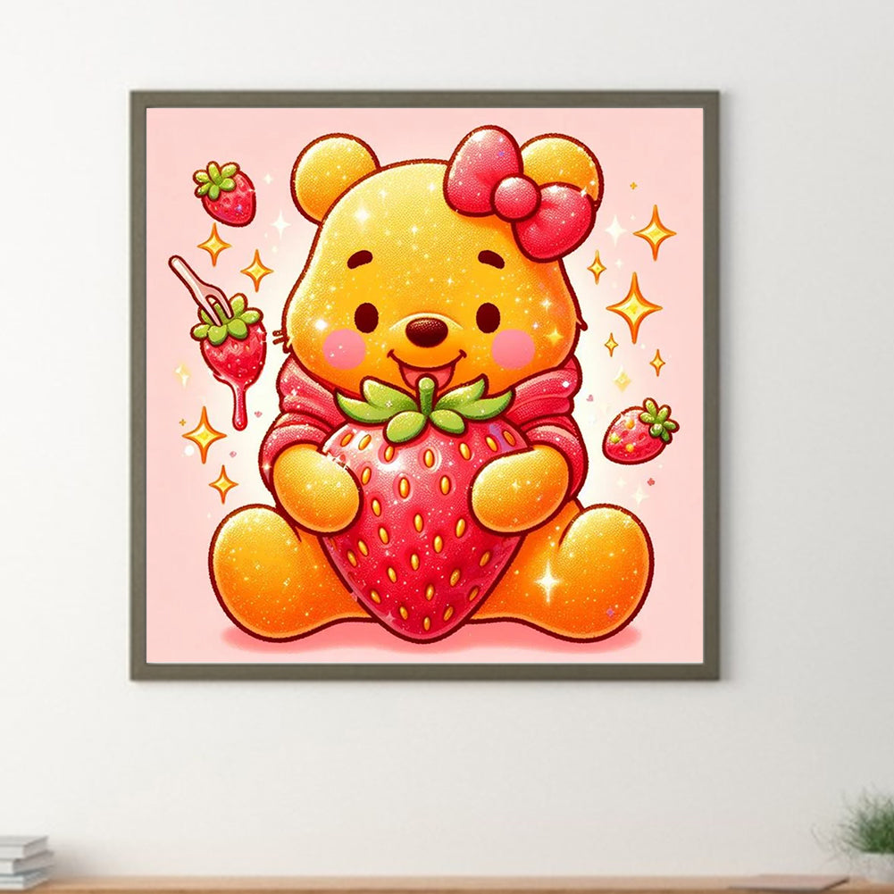 Diamond Painting - Full Round - Winnie the Pooh and Strawberries (30*30CM)